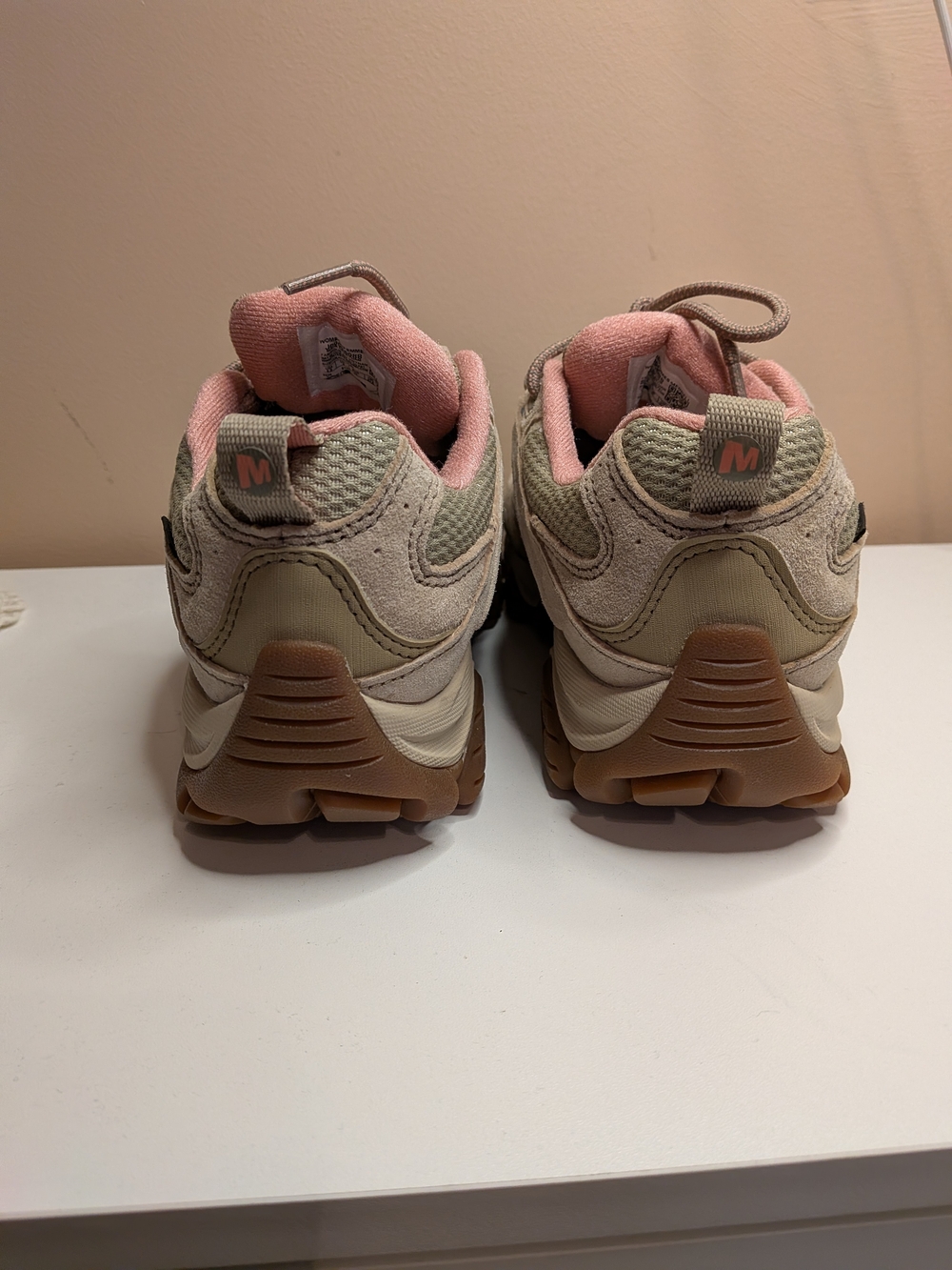 Merrell Moab 3 Waterproof Hiking Shoes Vibram Women’s 6 Beige Pink - Picture 5 of 11